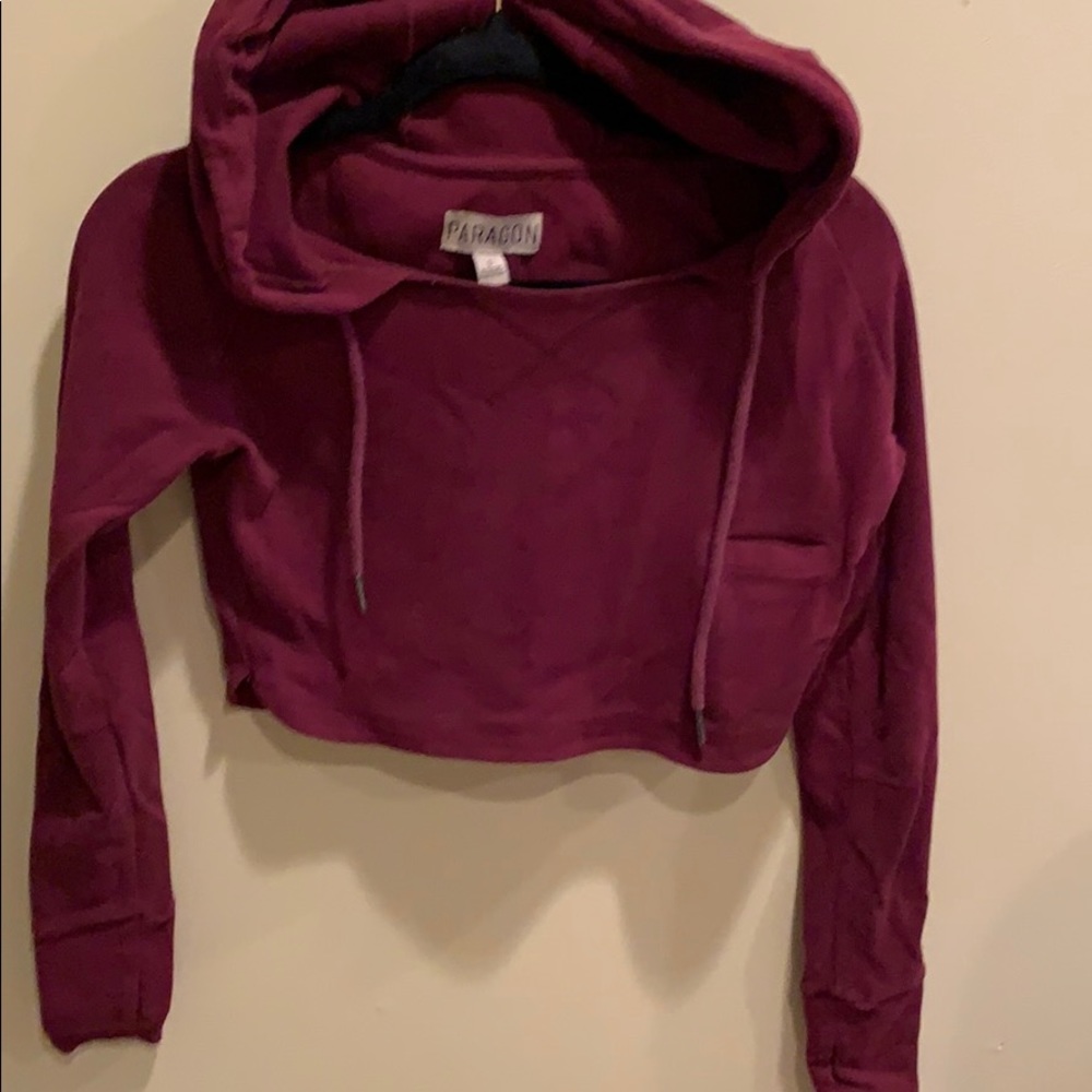 Maroon Paragon Sportswear Cropped Hoodie